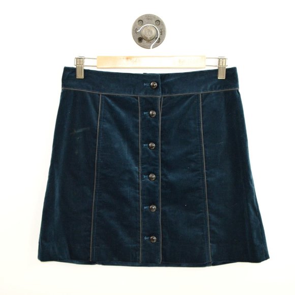 Veronica Beard Dresses & Skirts - Veronica Beard Corduroy Leather Trim Mini Skirt #127-142